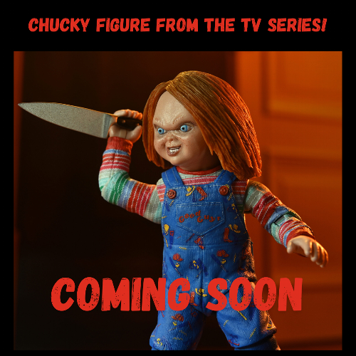 Chucky is coming to take you hostage and take you for the ride of your life! Chucky is back! When a vintage Chucky doll turns
up at a suburban yard sale, an idyllic American
town is thrown into chaos as a series of horrifying
murders begins to expose the town's hypocrisies
and secrets. This Ultimate action figure depicts the
murderous doll, inhabited by the soul of a serial
killer. NECA. Thiis Chucky is a great Horror Action Figure and an awesome	Horror Toy Collectibles for toy enthusiasts.