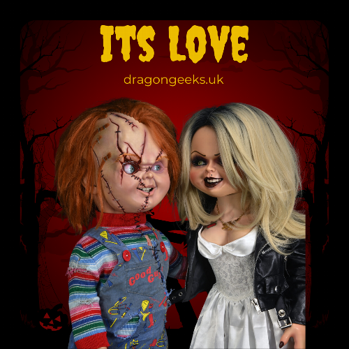 Chucky and Tiffany are in love! Own a real, posable, life-size replica of the Chucky and Tiffany dolls from the cult classic movie Bride of Chucky! We have them at DragonGeeks. Check us out.
https://www.dragongeeks.uk/