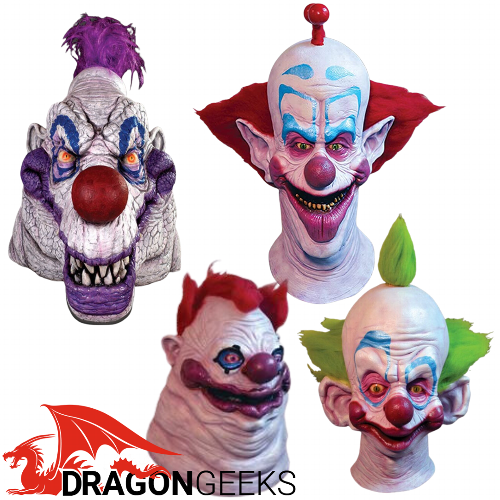 New Horror Masks to scare the living daylights out of YOU! New Horror Masks have arrived at DragonGeeks. Restocks also to scare the living daylights out of you! We are chuffed to have these masks to sell, so come and see our collections of scary masks. And who loves a scary Clown or should I say. 'Klowns'. And their from outer space!