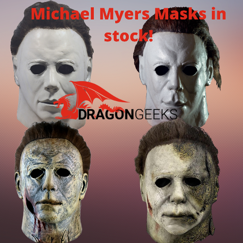 Halloween Ends.......? But not at DragonGeeks! Halloween Ends? But not at DragonGeeks. We have Michael Myers Mask to sell and with the trailer for the final Halloween film: Halloween Ends, we need to sell our Halloween franchise stock. Get in early for Halloween!
