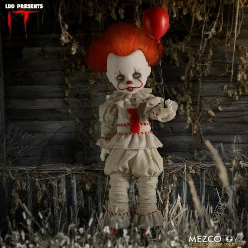 Coming Soon to DragonGeeks! Living Dead Dolls IT, 2017 Movie Pennywise Figure COMING SOON to DragonGeeks! Mezco Toys presents the :Living Dead Dolls IT 2017 Movie Pennywise Figure! Guaranteed to scare your family and friends!