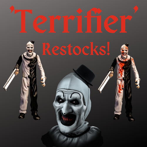 Terrifier Figures have been restocked and ready to sell. A Bloodbath is coming to DragonGeeks Horror Restocks have come to DragonGeeks in the form of Terrifier Bloodbath and Ghostface figures, ready to scare and frighten you into submission!