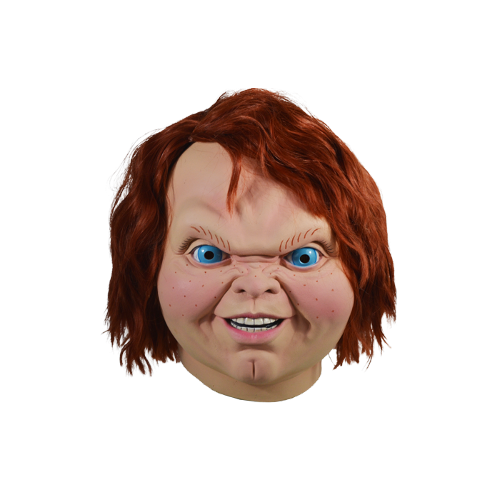 Chucky Comes for Halloween. Chucky Comes for Halloween. Chuck masks for sale at dragongeeks.uk Stand out this Halloween with replicas with amazing details of your favourite horror character.