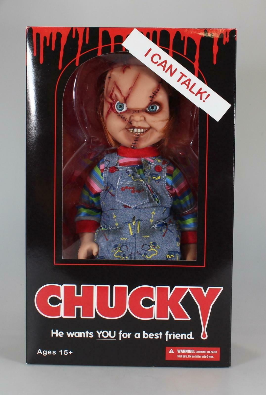 Chucky 'Deluxe' 15' Scarred from Mezco.