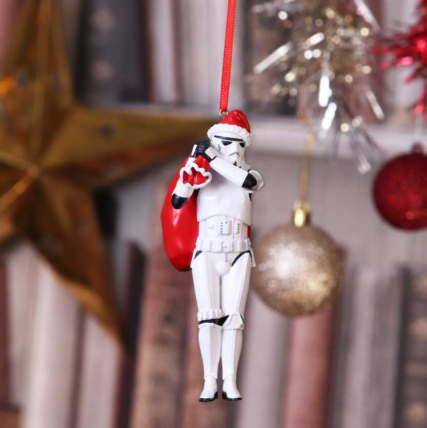 Officially Licensed Stormtrooper Santa Sack Hanging Ornament 13cm.