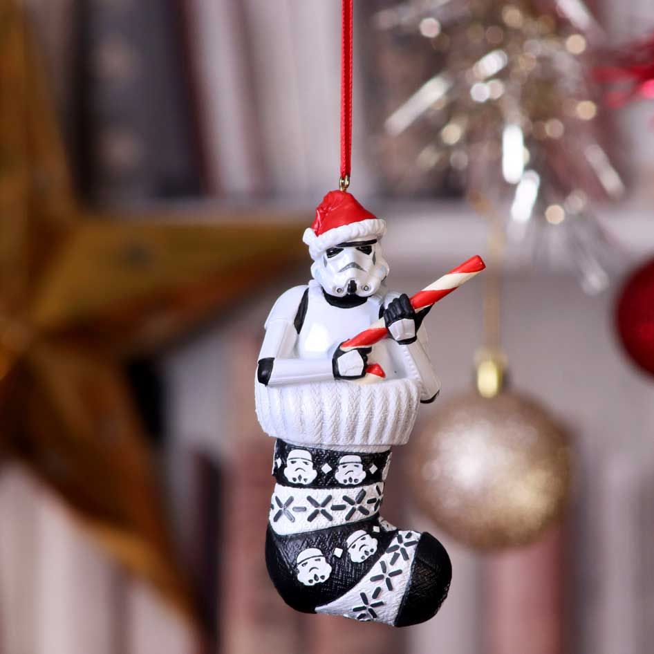Officially Licensed Stormtrooper in Stocking Hanging Ornament 11.5cm.