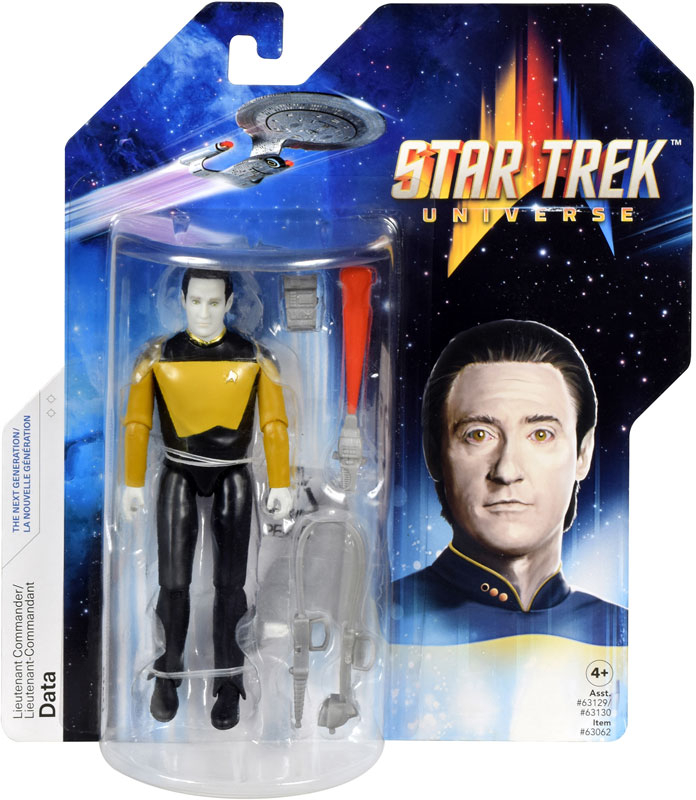 Highly detailed, 12.5cm Lt Commander Data figure from Star Trek The Next Generation