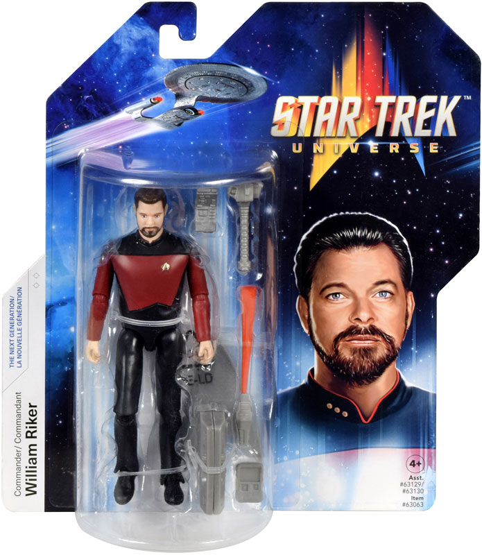 Highly detailed, 12.5cm Commander William Riker figure from Star Trek The Next Generation
